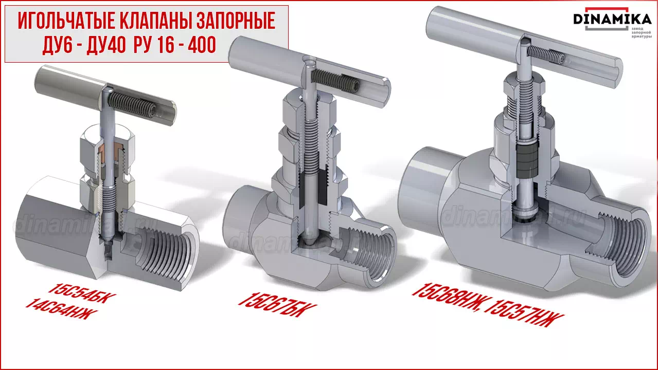 Резьбовые клапаны игольчатые муфтовые в Кирове